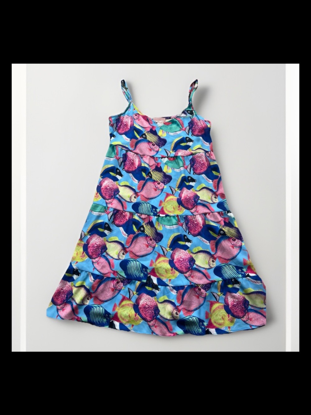 Show me your Mumu Under the Sea Tropical Fish Ocean Dress Pockets Sz XS